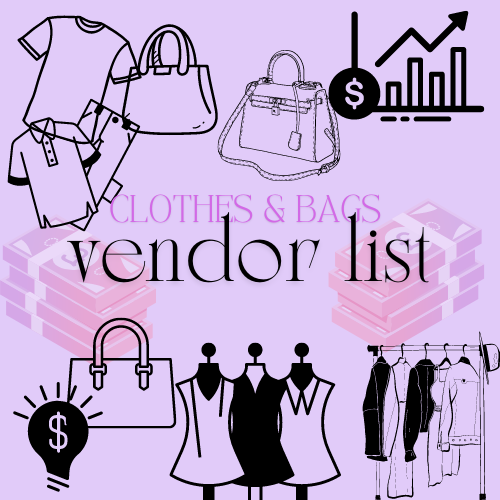 Clothes & Bags Vendor List