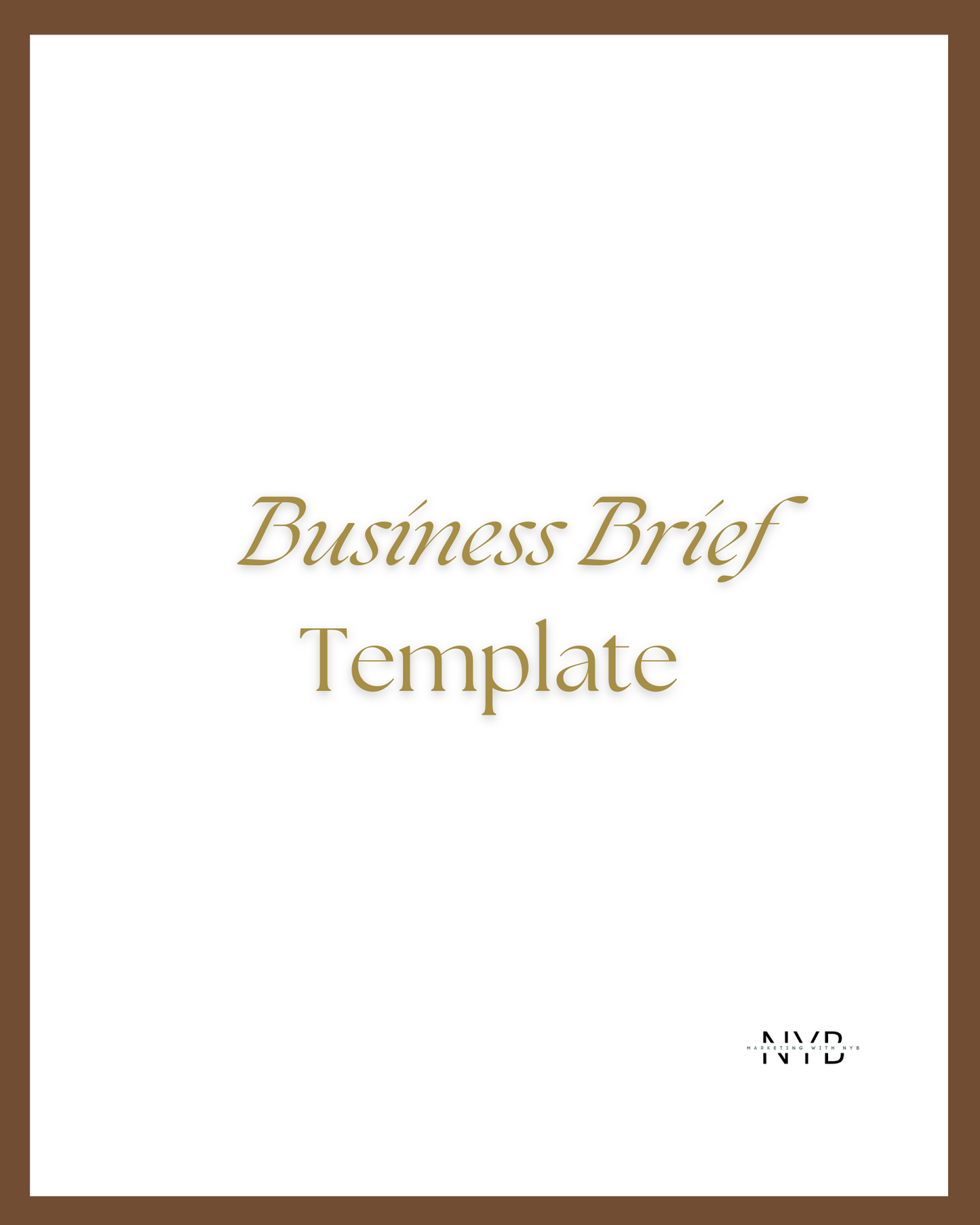 Business Brief Template