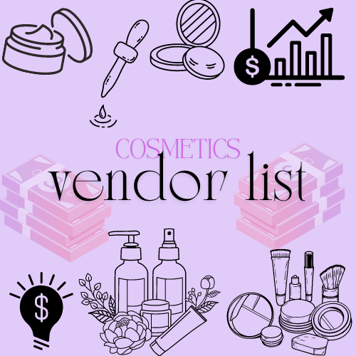 Cosmetics Vendor List (Makeup, Skincare, Body Butters)