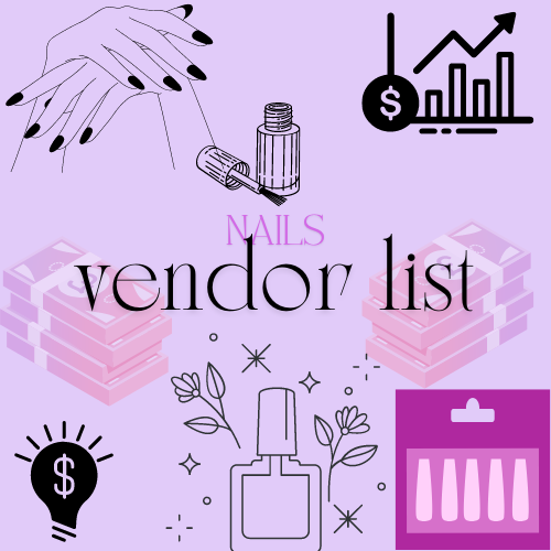 Nail Vendor Lists (Press on, Stick on etc)