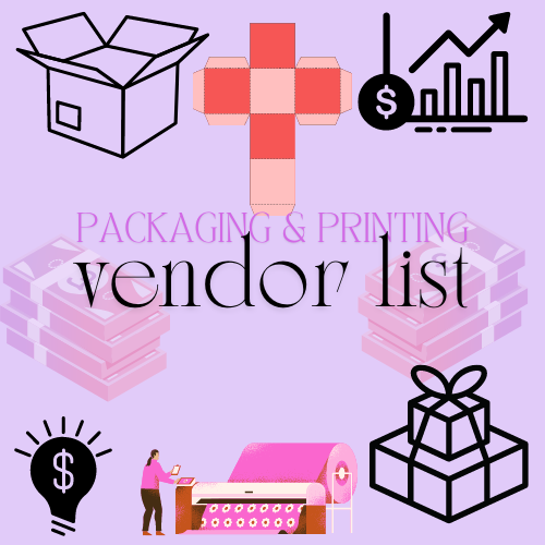 Packaging and Printing Vendor List